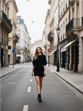 欧美美女街头街拍写真摄影图片